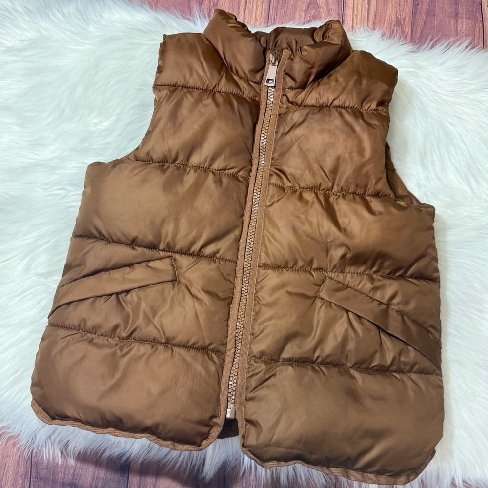 H&M Kids Brown Puffer Vest | Boys Size 8–10Y